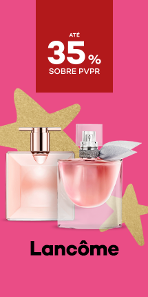 Marca Lancôme com destaque promocional de até 35% sobre preço de Venda ao Público Recomendado